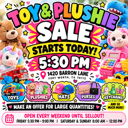 HUGE Brand-New Toy & Plushie Blowout — Starts TODAY!