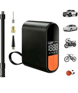 Portable Tire Inflator Air Compressor, 150PSI Cordless Air Pump with LCD Display, Auto Shut-Off Digital Tire Pump, Rechargeable Mini Air Compressor fo