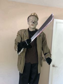 RARE 2008 Halloween 6.4ft Tall Jason Voorhees Animatronic LifeSize Prop Decoration Collectible