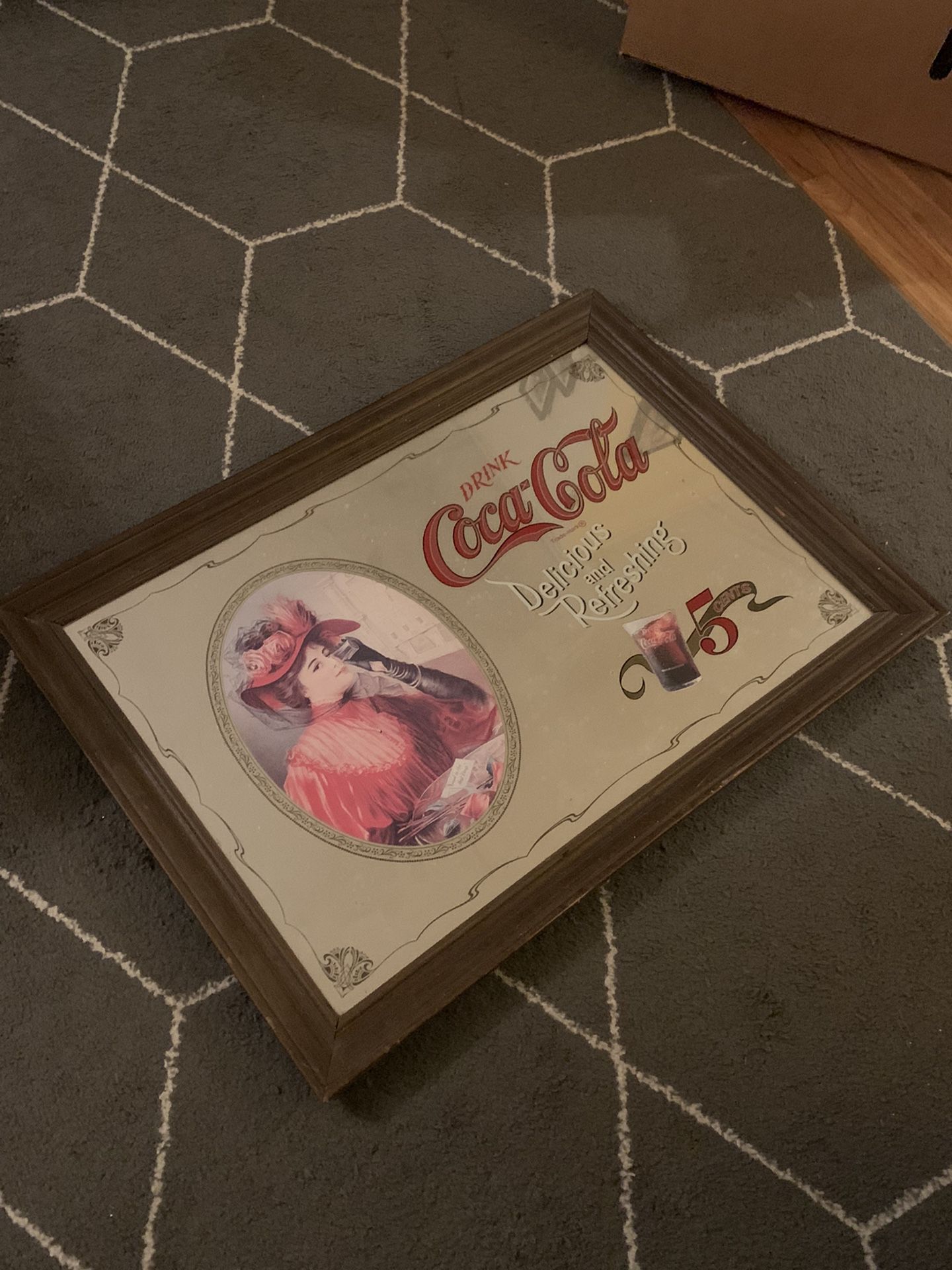 Vintage Murray Skoff Coca-Cola Advertising Mirror
