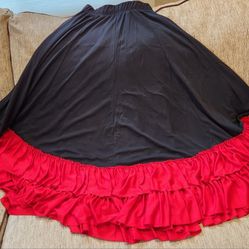 Flamenco Practice Skirt Red Small
