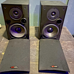 Polk Audio T15 Black Bookshelf Speaker Pair 2-Way Home Theater Stereo