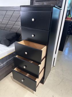 Five drawers dresser with rails / 5 drawers dresser with rails
