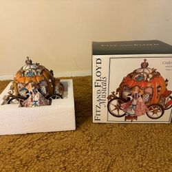 Fitz & Floyd Cinderella Coach Music Box - Plays Swan Lake