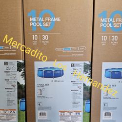 10ft x 30in Swimming Pool- Nuevas Intex Pump And Filter Included❗️Albercas