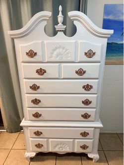 Gorgeous Shabby chic/ Farmhouse French Provincial Tallboy Dresser