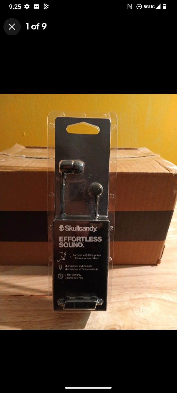 Skullcandy New Earbuds With Universal Microphone Sealed Package 