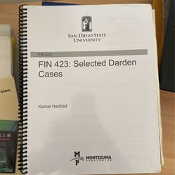 SDSU FIN 423 Selected Darden Cases 