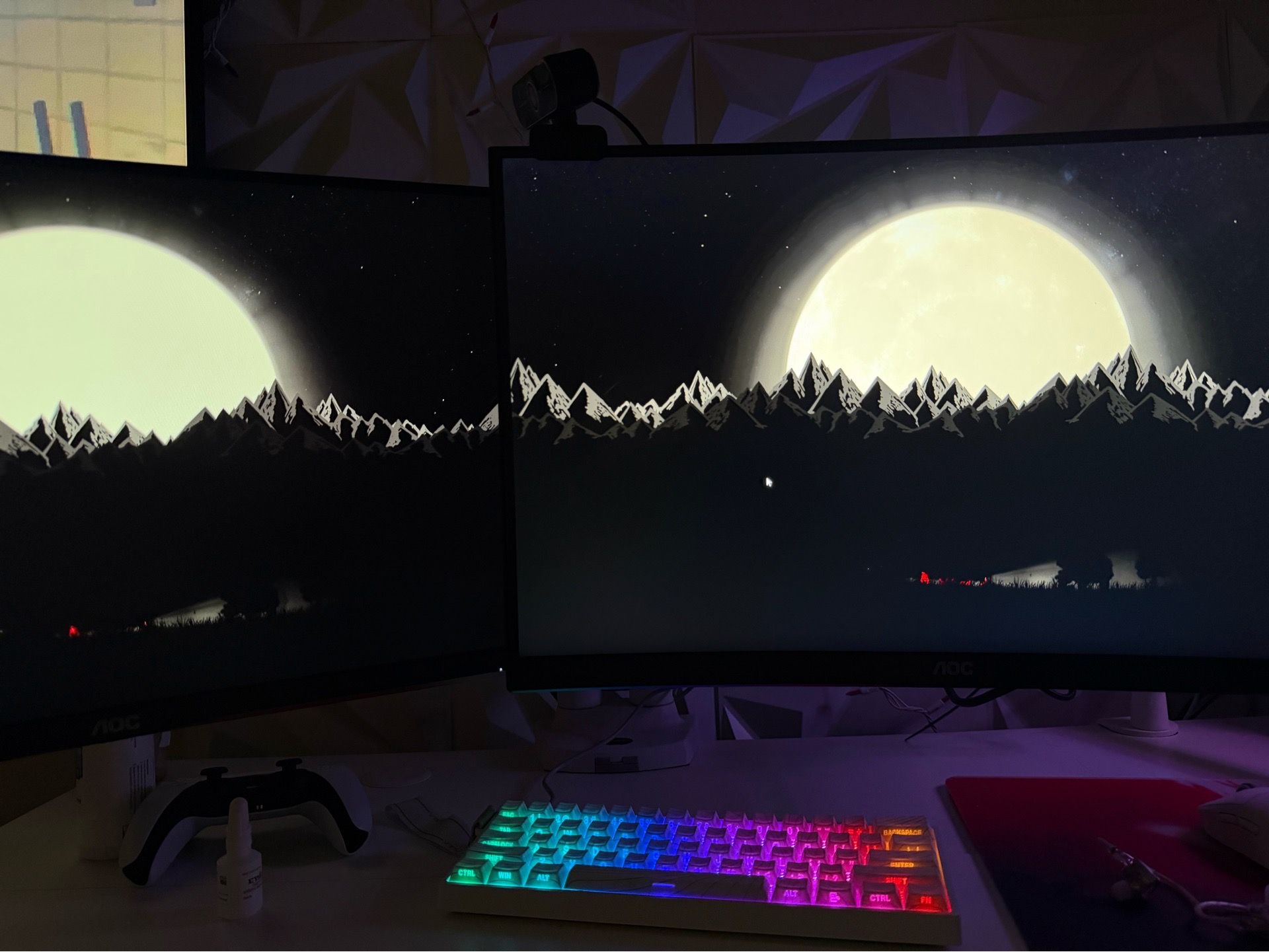 $3k Gaming Setup with Dual Monitors RGB PC