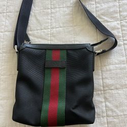 Gucci Black Techno Messenger Bag
