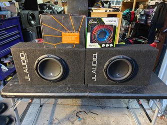JL W3 subwoofers package subs, amp, box, wiring kit