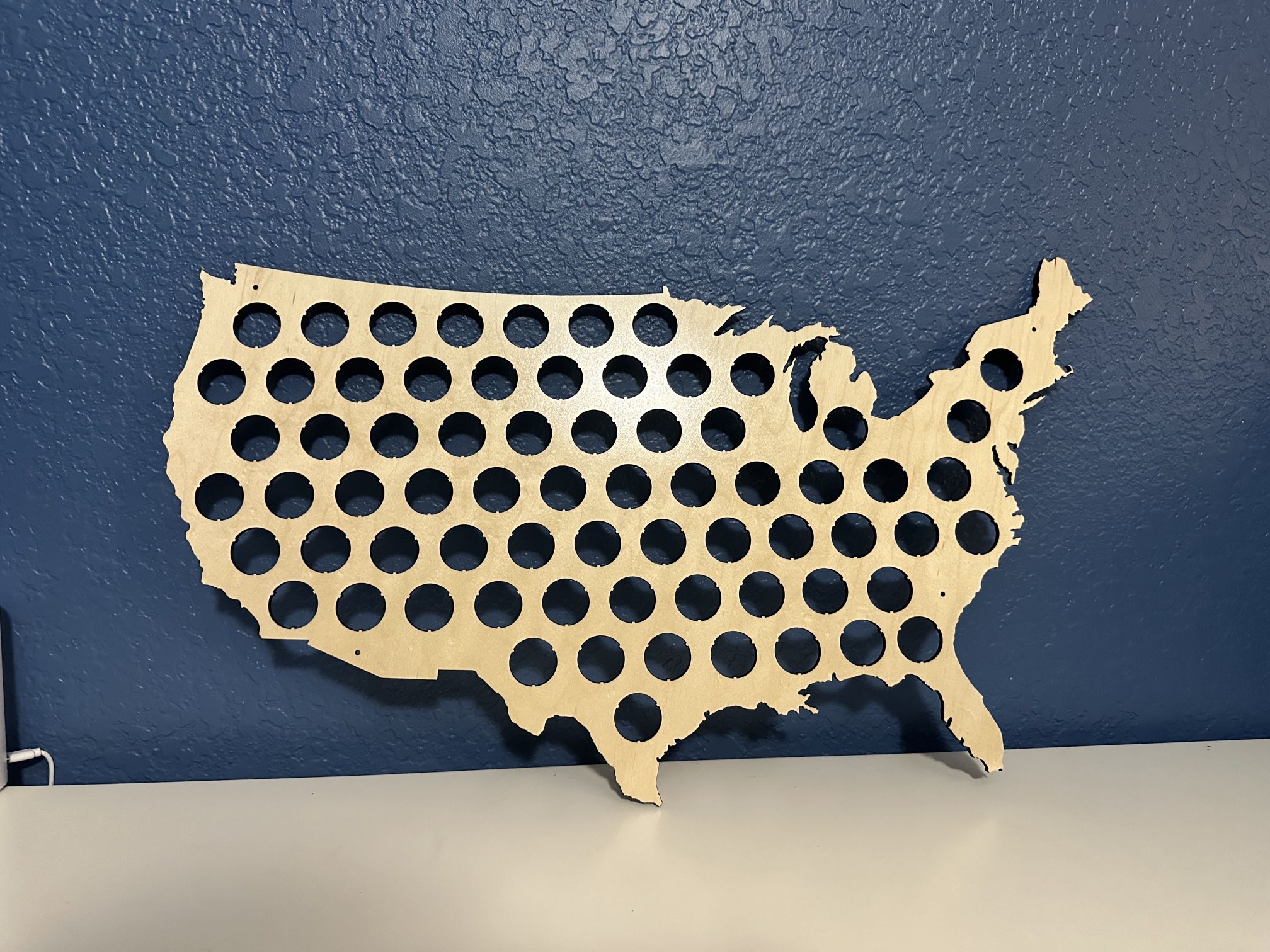Beer Bottle Cap USA Map