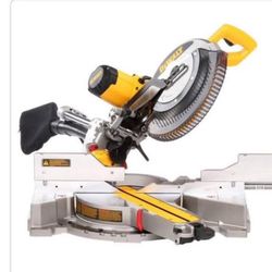 DEWALT 15 Amp Corded 12 in. Double Bevel Sliding Compound Miter Saw with XPS technology, Blade Wrench and Material Clamp