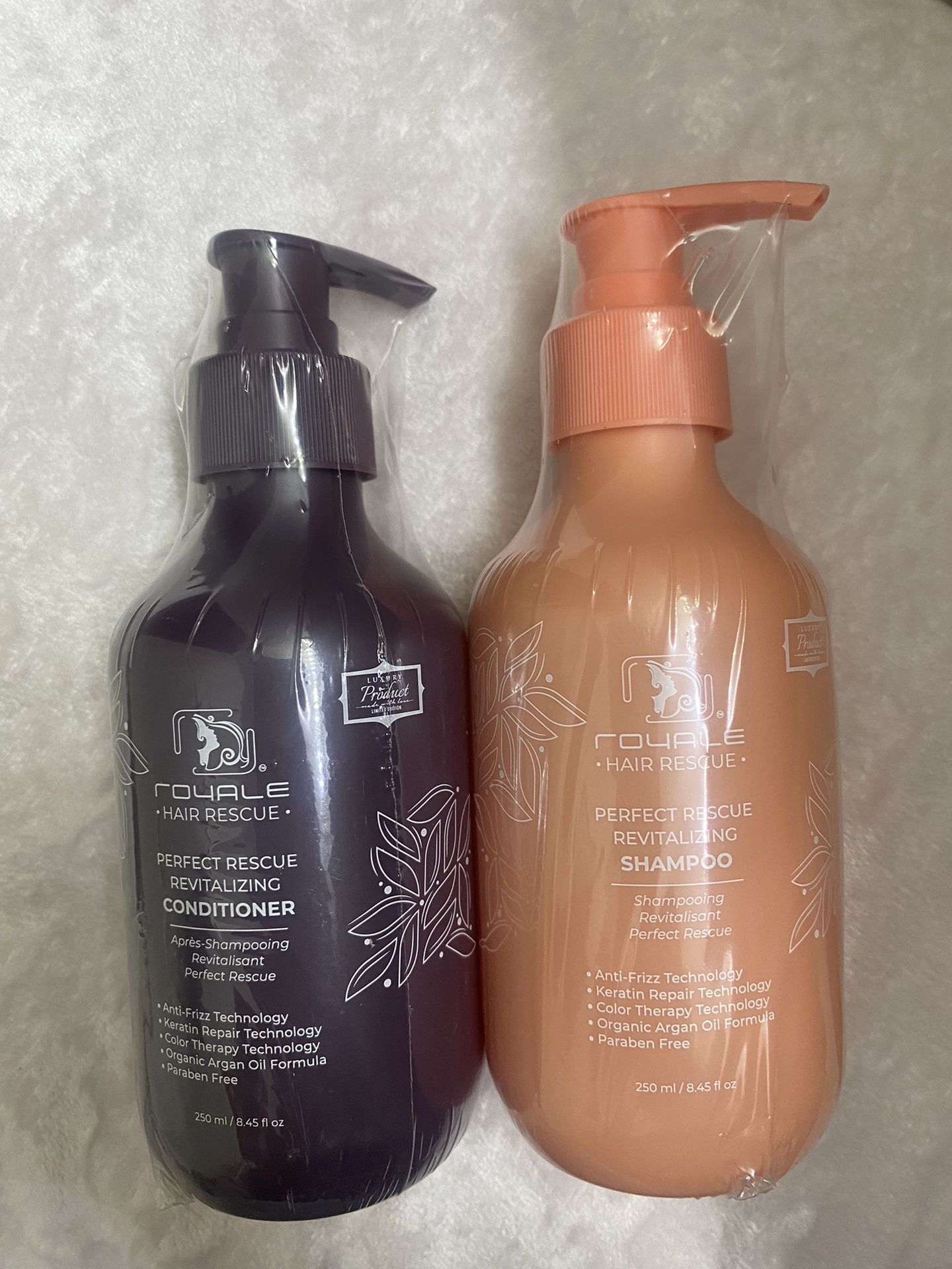ROYALE HAIR RESCUE SHAMPOO AND CONDITIONER STILL IN PLASTIC