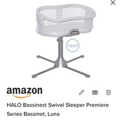HALO Bassinest Swivel Sleeper Premiere Series Bassinet, Luna