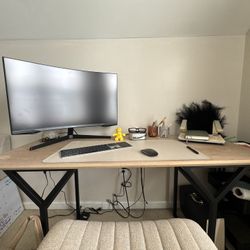 Desk And Organizer (right Side In Black)