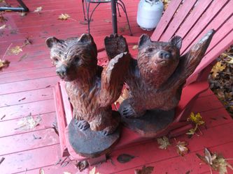 Chainsaw Art. Dancing Bears , Mommy And Papa 