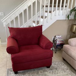 Contemporary Oversized Scarlet Chair