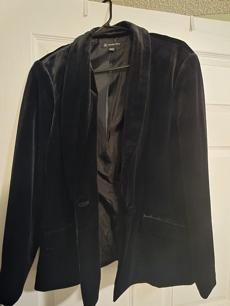 Black Velvet Blazer Women