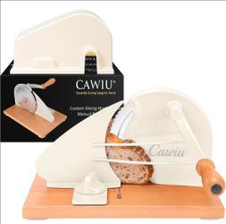 CAWIU Manual Sourdough Bread Slicer with Cover 11.8" x 7.9" x 7.3"
