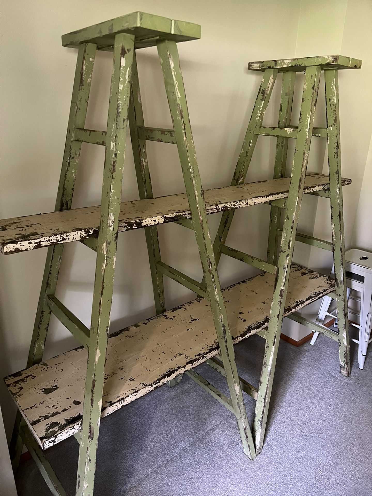 Wooden Ladder Shelving