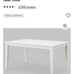 Better Homes & Gardens Bankston Dining Table, White
