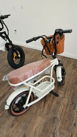 mini ebike with 2 baskets 🧺