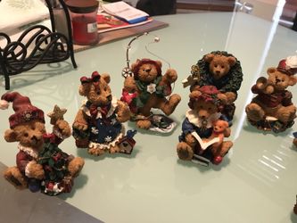 10pc ceramic Christmas Bear decoration/ornaments