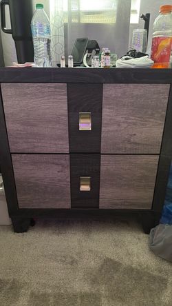 Two tone night stand set of two
