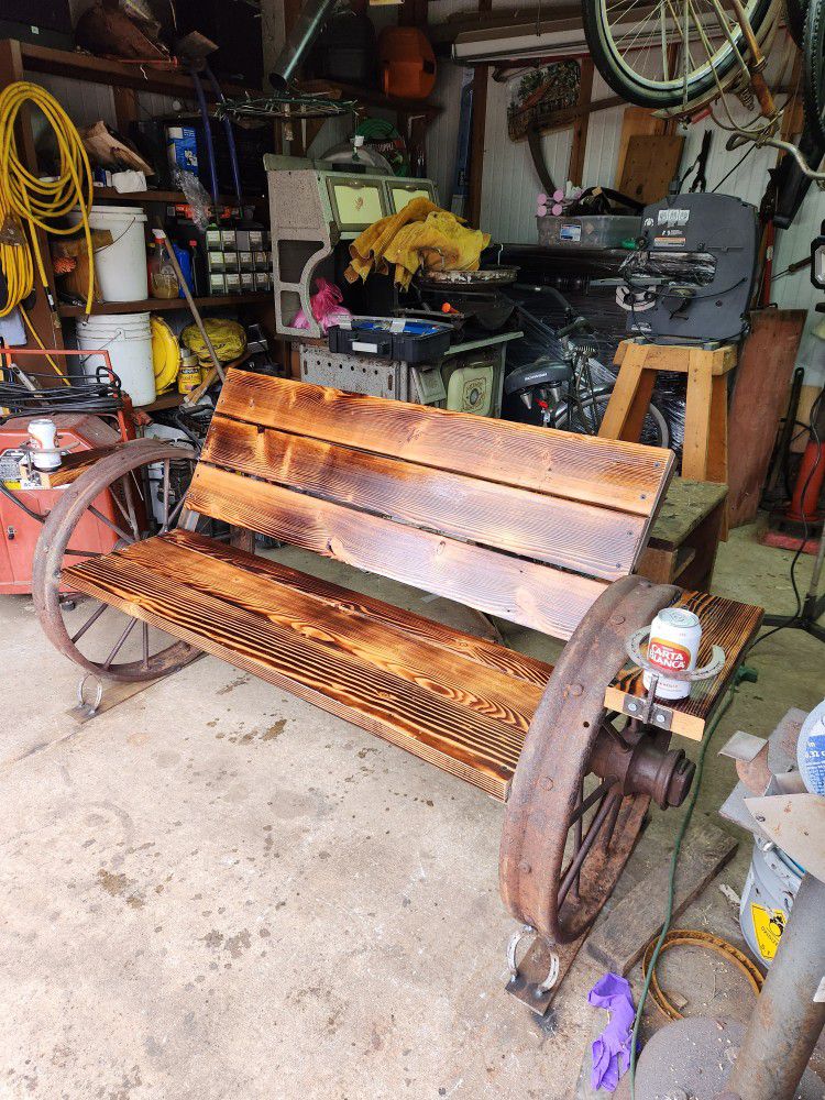 Antique Wheels Bench 