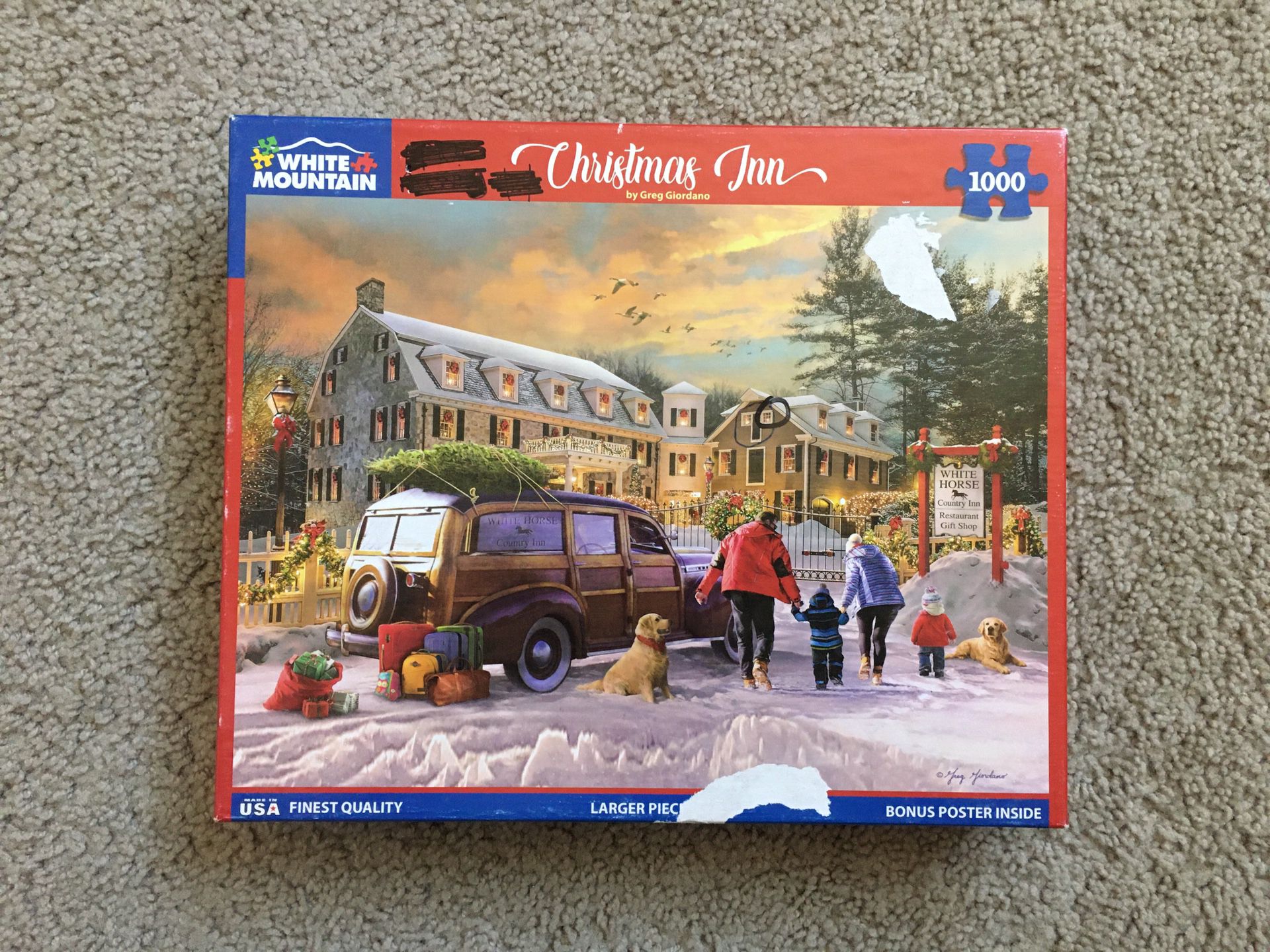 Jigsaw Puzzle CHRISTMAS INN White Mountain NO MISSING PIECES