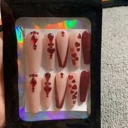 Long Coffin Press Ons
