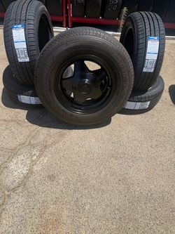 4 rims 15’s for Chevy semi new tires