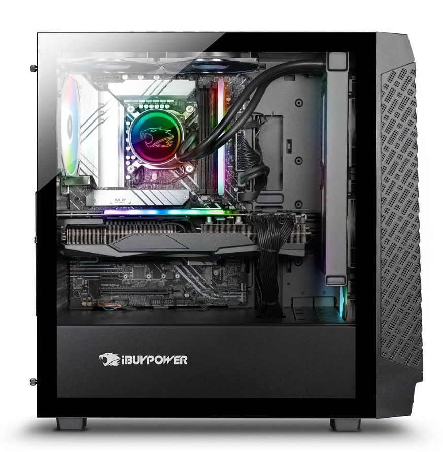 [Open Box]iBUYPOWER Gaming Desktop Liquid Cooled RTX4060 16 GB DDR5 1TB SSD 