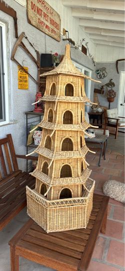 Vintage wicker pagoda