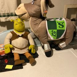 Shrek and the donkey from the movie Shrek