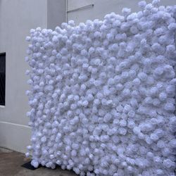 White Wedding Flower Backdrop