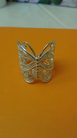 Butterfly Silver Ring size 6.