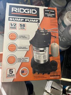 RIDGID 1/2 HP Sump Pump 500RSDS