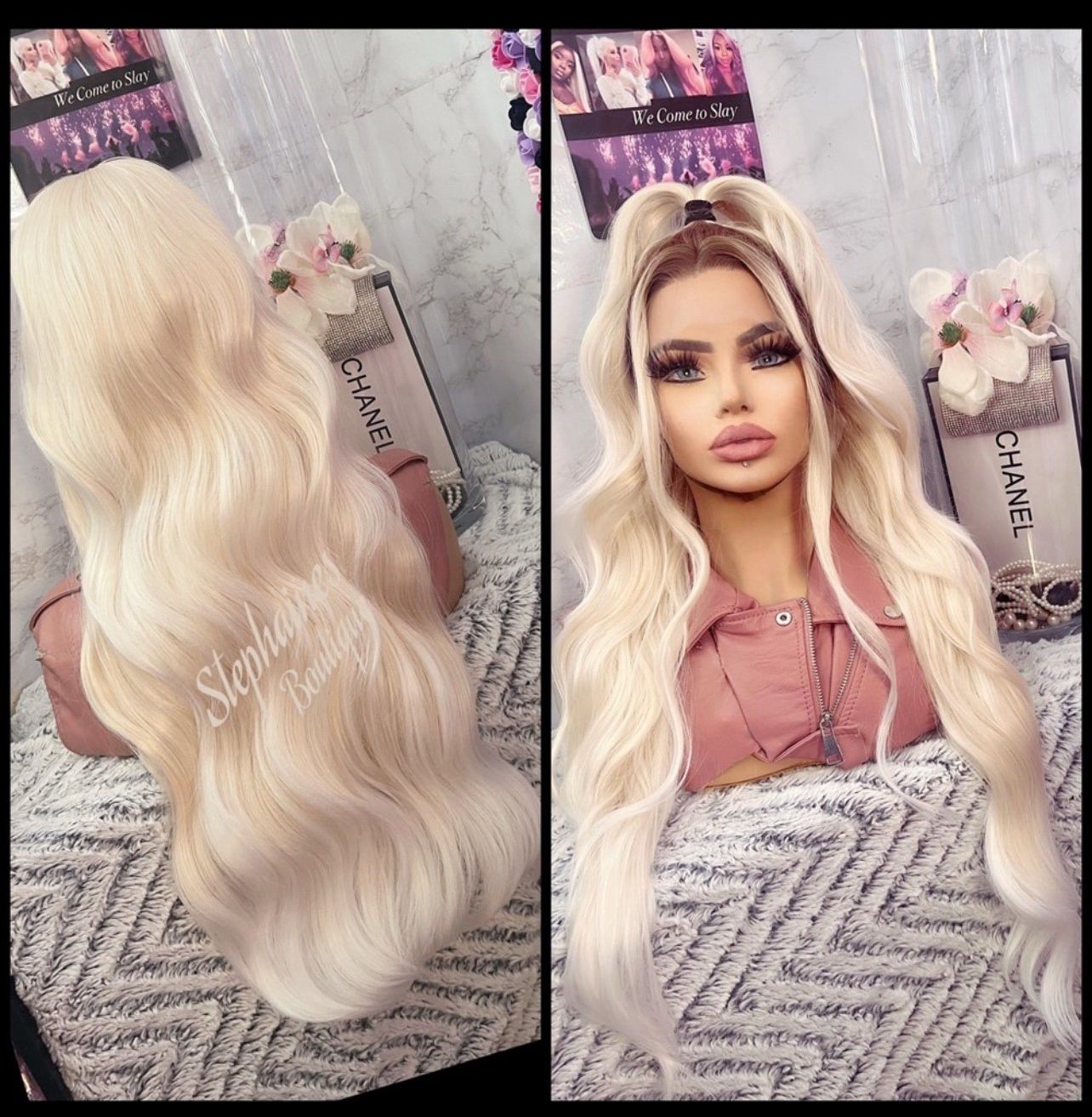 Human Hair Blended Lace Front Wig