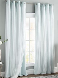 Mint Blue Curtains