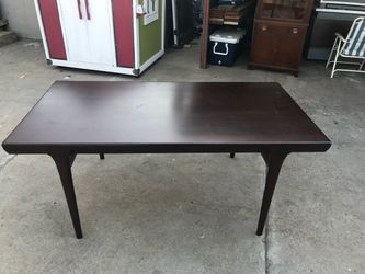 Mid-Century Modern Dark Wood Dining Table