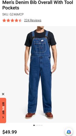 HISEA Men’s Denim Overalls