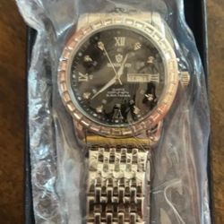 Men's Quartz Watch with Rhinestone