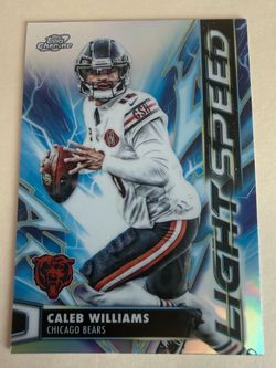 Caleb Williams 2025 Topps Chrome Cosmic Light Speed Insert LS-4 Bears