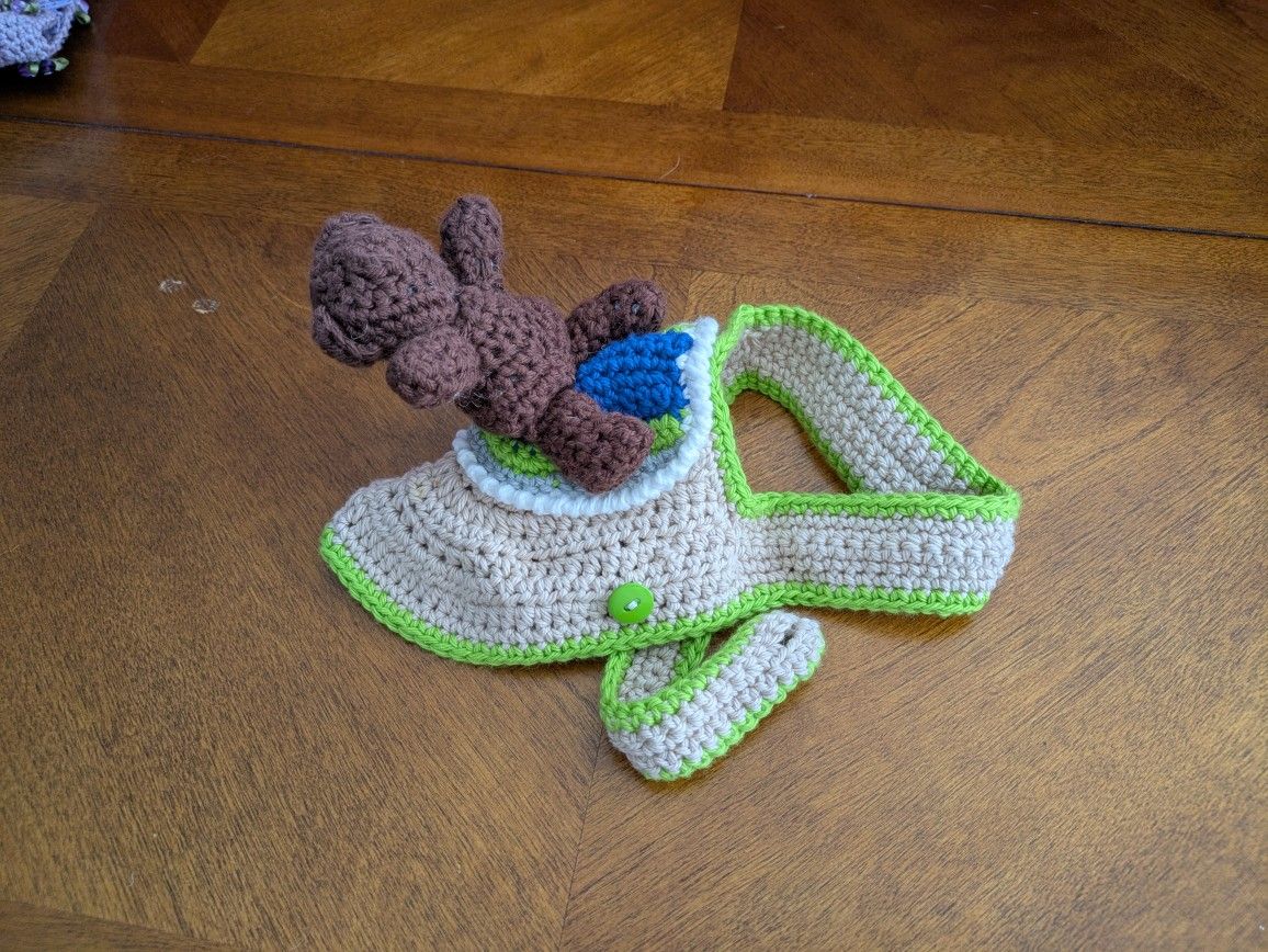 Hand Made Dog Costume Bear On Saddle