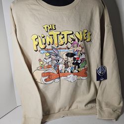 Womens 3XL Bugs Bunny Flintstones Sweatshirt 