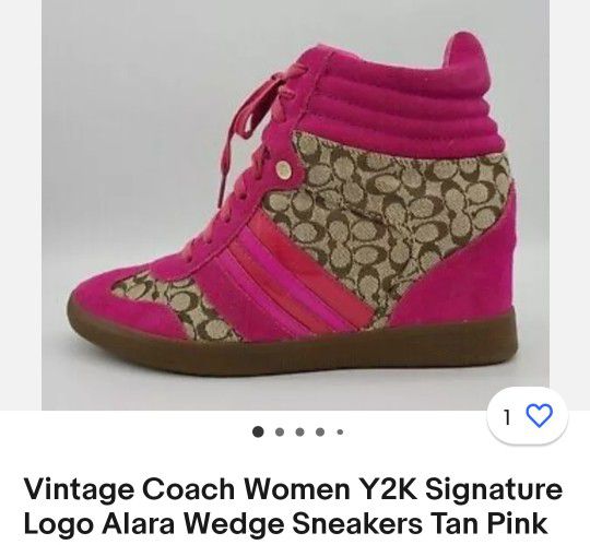 COACH WEDGE SIZE 8 NEVER WORN