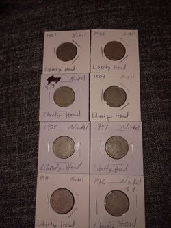 Liberty Head Nickel Collection 1901–1912