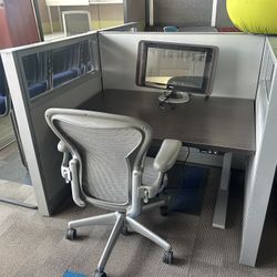 Office Cubicles, Electric Standing Desk, Ergonomic Chair 
